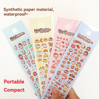 Autocollants adhésifs en PVC et papier écologiques MINI Cartoon pour scrapbooking, décoration de fêtes, forme rectangulaire, enfants