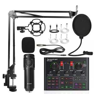 Microphone professionnel V9XPro exclusif transfrontalier ordinateur de bureau carte son support sans fil antibruit pour le direct - Product Image 2