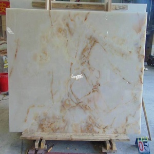 Rebanadas de piedra de ágata blanca Piedra de ónix de azulejo de pared de piedra natural moderna moderna - Product Image 1