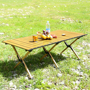 Outdoor Sports Carbon Steel Wood Grain Folding <b>Table</b> <b>Portable</b> For Camping <b>Picnic</b> Fishing Rectangular Standard Size - Product Image 2