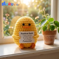 Peluche amigurumi canard positif au crochet fait main pour décoration de bureau et cadeau