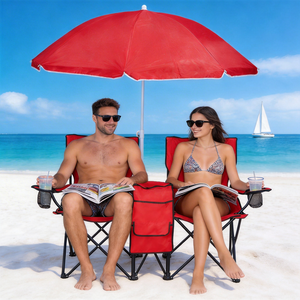 <span class=keywords><strong>Chaise</strong></span> <span class=keywords><strong>de</strong></span> plage double pliable avec parasol, <span class=keywords><strong>chaise</strong></span> <span class=keywords><strong>de</strong></span> <span class=keywords><strong>camping</strong></span> portable pour extérieur, patio, bord <span class=keywords><strong>de</strong></span> piscine, pêche - Product Image 2