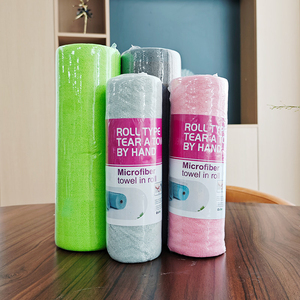 Rouleau de chiffons microfibres super absorbants à déchirer à la main, non gras, pour <span class=keywords><strong>vaisselle</strong></span> et nettoyage de cuisine, réutilisables - Product Image 4