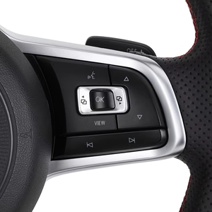 Volante Deportivo de Cuero Semiperforado R <span class=keywords><strong>Line</strong></span> para VW Golf 5 6 7 R MK5 6 7 Polo CC - Product Image 4