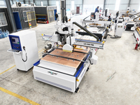 Máquina Fresadora CNC ATC Multifuncional con Sierra de Corte de Cuatro Ejes, Visión CCD y Cuchilla Oscilante Eléctrica