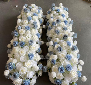 Đồ trang trí sự kiện S02509 Hoa giả Hoa hồng trắng Dải hoa lối đi Trung tâm trang trí đám cưới và trang trí bàn Dải hoa - Product Image 3