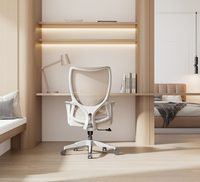 Chaise de bureau ergonomique JOHOOFURNITURE à dossier haut, grise, OEM ODM, pour bureau à domicile, confortable et durable