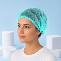 Bonnet bouffant jetable non tissé avec bande élastique simple ou double pour la restauration, la cuisine et la transformation alimentaire