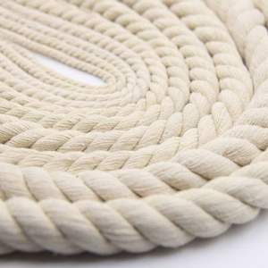 Üç iplikçik saf pamuk bükülmüş dantel halat fabrika doğrudan satış - Product Image 4