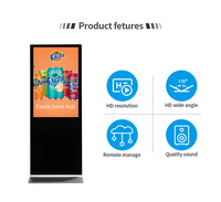 Pantalla Digital Publicitaria LCD de 43, 55 y 65 Pulgadas, 4K, para Interiores, Tipo Tótem