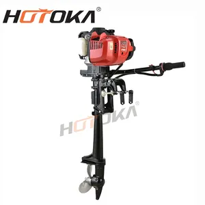 HOTOKA short tail outboard boat motor 4 stroke gasoline 52cc boat engine water jet drive small outboard motor for sale