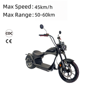 Scooter électrique sportif à deux roues Citycoco MH3 3000W 60V 50Ah avec batterie au lithium étanche, frein à disque numérique, capacité de charge de 200 kg