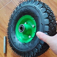 Roue universelle ultra-silencieuse de 8 et 10 pouces pour chariot à main, roue directionnelle à roulement de charge, pneu gonflable en caoutchouc