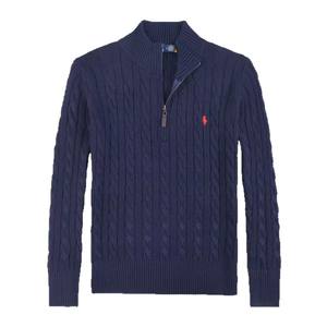 Nouveauté transfrontalière pour <span class=keywords><strong>homme</strong></span> : Pull en coton tricoté à col montant zippé, manches longues, broderie Paul - Product Image 5