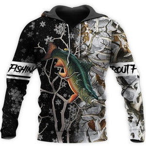 100% Cotton Full Zipper Christmas Sweater <strong>Jumper</strong> Custom Cheap Moq 1 Unisex Double Lined <strong>Fishing</strong> Hoodies - Product Image 2