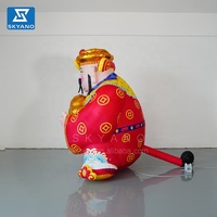 Personnage gonflable personnalisé dieu de la fortune mascotte gonflable de dessin animé dieu de la richesse pour la décoration de célébration ou de publicité