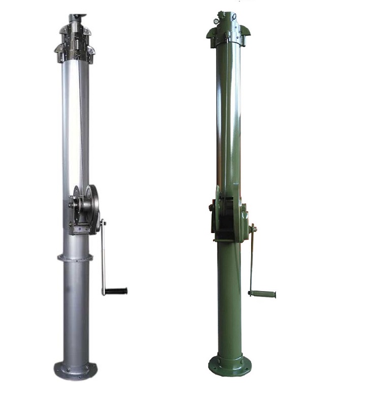 Телескопическая мачта для лебедки с ручкой, 5 м