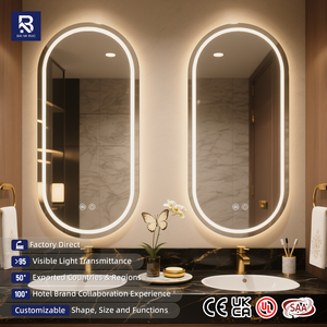 Miroir mural rond moderne de fabrication chinoise pour hôtel et décoration intérieure, 60/70/80 cm, 4 mm d'épaisseur, miroir de salle de bain rond - Product Image 4