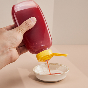 FDA 38/400 42/400 Mm Pet/LDPE/HDPE/PP Lật <span class=keywords><strong>Cap</strong></span> Vòi <span class=keywords><strong>Cap</strong></span> Bóp Chai 250 350 500 Ml Phẳng Vuông PP Hot Làm Đầy Nước Sốt Chai - Product Image 2