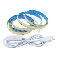 Bande lumineuse LED 5V 400 LED/m avec télécommande USB, dimmable, ruban adhésif flexible, Ra90 IP20 pour l'éclairage d'ambiance domestique
