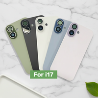 Pour iPhone 14/15/16/17 Pro Max Plus, vitre arrière entièrement assemblée avec objectif d'appareil photo, plaque en fer, aimant, boîtier de batterie arrière, coques
