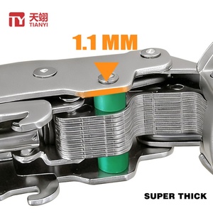 Charnière de meuble de cuisine TIANYI 3D réglable en acier inoxydable à fermeture amortie hydraulique 105 degrés résistante à la rouille - Product Image 3