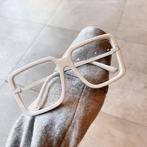2025 moda <span class=keywords><strong>Retro</strong></span> Anti-Luz Azul lente plana gafas ópticas marco completo grande gafas de gran tamaño marcos de gafas - Product Image 4