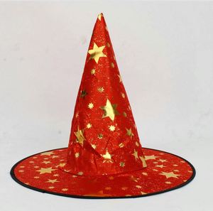 ตกแต่งปาร์ตี้ฮาโลวีน ชุดคอสเพลย์ หมวกแม่มด หมวกพ่อมด ดาวสีทอง - Product Image 3