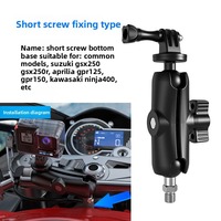 Support de téléphone pour vélo et moto en alliage d'aluminium antivol, usiné par CNC, avec double bras articulé et fixation RAM