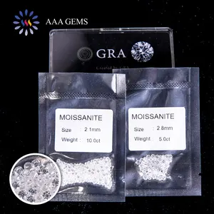 Semi Joyas Lab Grown Diamond 0.8-2.9mm colore bianco VVS Heart And Arrow Round Cut Loose Moissanite Melee Gemstone