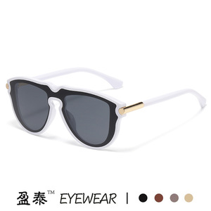 Yingtai Eyewear <b>Oversized</b> <b>Sunglasses</b> Plastic And Metal Frame UV400 Protection Unisex Street Style - Product Image 4