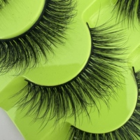 Lot de 7 paires de faux cils en vison synthétique effet naturel, volumineux et en bande, pour la vente en gros