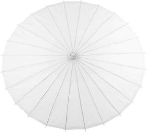 Parapluies en papier rustiques DIY chinois avec manche en bois sculpté pour accessoires de photographie, idéal pour baby shower, mariage, ou comme idées cadeaux blancs - Product Image 5