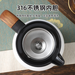Tetera Inteligente Aislada de Acero Inoxidable 316, Gran Capacidad, Asa de Madera, Uso Doméstico - Product Image 3