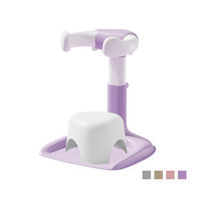 Support de <span class=keywords><strong>bain</strong></span> multifonctionnel <span class=keywords><strong>pour</strong></span> bébé, structure dorée, hauteur réglable, support de <span class=keywords><strong>baignoire</strong></span> debout <span class=keywords><strong>pour</strong></span> bébé avec réglage à une touche - Product Image 4