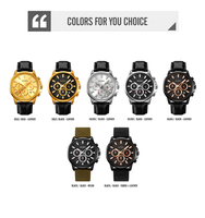 Montre à quartz pour homme avec logo personnalisé, bracelet en cuir, chronomètre en verre, petite fonction trois aiguilles, boîtier en alliage étanche, mouvement japonais