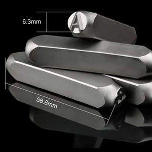 धातु प्लास्टिक लकड़ी चमड़े के आभूषण उपकरण और उपकरण पर ए-जेड और 0-9 छापों के साथ 36 पीस 6 मिमी धातु स्टांप सेट - Product Image 3