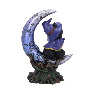 Estatua mágica de decoración del hogar para Halloween, artesanía de resina, media luna, gato, bruja - Product Image 6