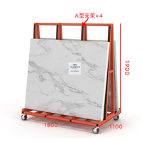 Großhandel kunden spezifische hoch tragende doppelseitige Granit Quarz Stein Wagen Rahmen Platte Rack für Lager Display Racks