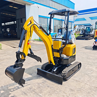Mini-excavatrice compacte sur chenilles de 1,2 tonne, petite pelle hydraulique pour l'agriculture, l'aménagement paysager et les travaux municipaux