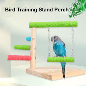 Toptan ahşap ayakta levrek eğlenceli oyun alanı evcil hayvan kafesi malzemeleri Aviary aksesuarları kuş ürünleri - Product Image 4
