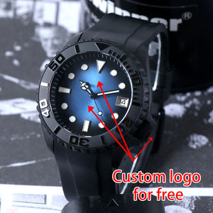 Montre MINUTETIME pour homme, personnalisée SKX007 <span class=keywords><strong>SKX009</strong></span> NH35, mouvement automatique de luxe, étanche, cadran noir bleu lumineux - Product Image 6