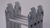 Échelle en aluminium multi-usages 3x5 et 15 marches pleine longueur 5,8 m, escalier pliant d'extérieur par les fabricants d'échelles