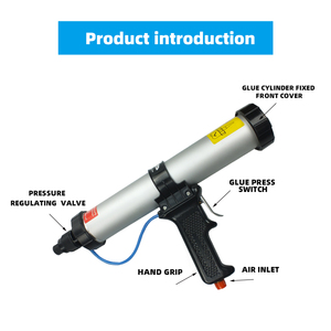 <span class=keywords><strong>Pistolet</strong></span> <span class=keywords><strong>à</strong></span> colle <span class=keywords><strong>pneumatique</strong></span> flexible 400 ml pour emballage industriel/bricolage avec source d'alimentation manuelle en plastique, type <span class=keywords><strong>pistolet</strong></span> <span class=keywords><strong>à</strong></span> <span class=keywords><strong>cartouche</strong></span> d'air - Product Image 2