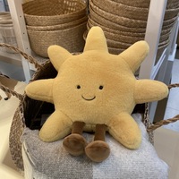 Peluche personnalisée Soleil Lune Étoile, coussin décoratif, poupée en peluche douce en coton PP, 31-50cm, décoration de canapé, ornement de chambre à coucher
