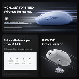 MCHOSE G3V2 Three-Mode <b>Mouse</b> Lightweight Non-Porous Wired Wireless 2.4GHz Blue Tooth Battery Office Competition Gaming M - Product Image 6