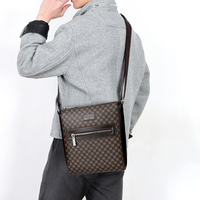 Sac messager de luxe pour homme, sac bandoulière professionnel, sac de voyage de haute qualité avec fermeture éclair, imperméable en PU