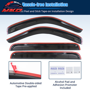 Pare-soleil en acrylique pour Jeep Liberty 08-14, déflecteur de pluie et de soleil, lot de 4 pièces - Product Image 4