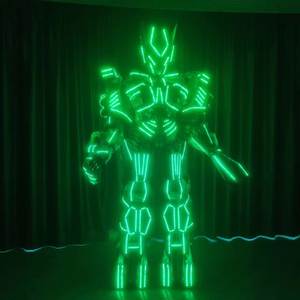 Guangzhou Namchi nueva llegada gran oferta hacer <span class=keywords><strong>dinero</strong></span> EVA Material Metal aspecto Robot disfraces Led traductor micrófono Robot trajes - Product Image 6