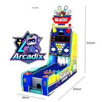 Machine de jeu d'arcade de bowling magique à monnayeur pour 2 joueurs, machine de bowling à tickets pour centre de jeux, sport d'intérieur